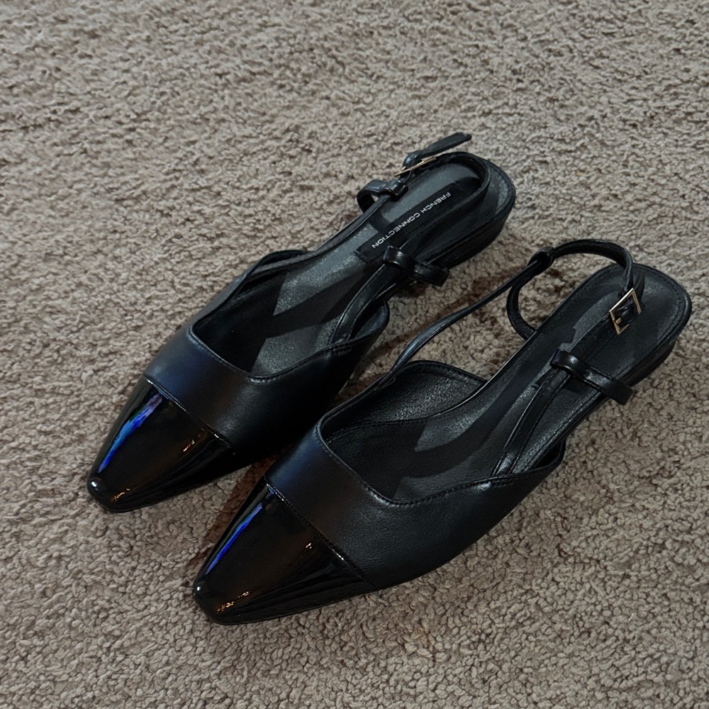 Black Slingback Flats